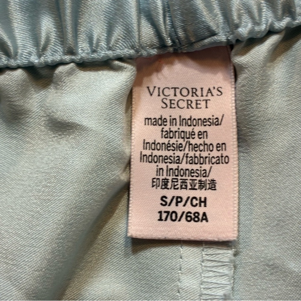 Victorias Secret Size Small Sea Glass Ombre Blue Short Sleeve Pajama Set - Picture 7 of 8
